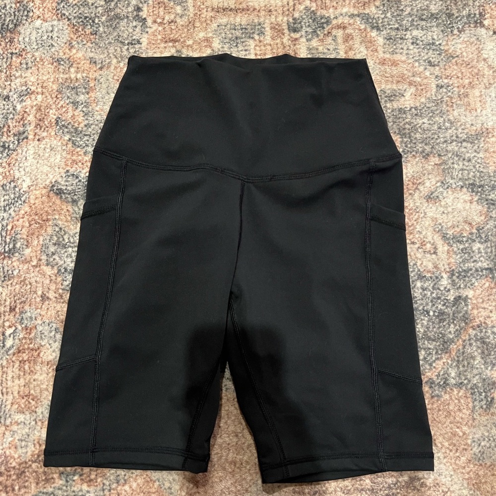 Women's Black High-Rise Bike Shorts
